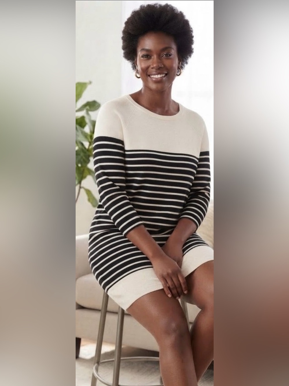 Egs Long Sleeve Dress with Stripes!